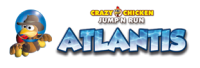 Crazy Chicken: Atlantis Quest title screen for Nintendo DS